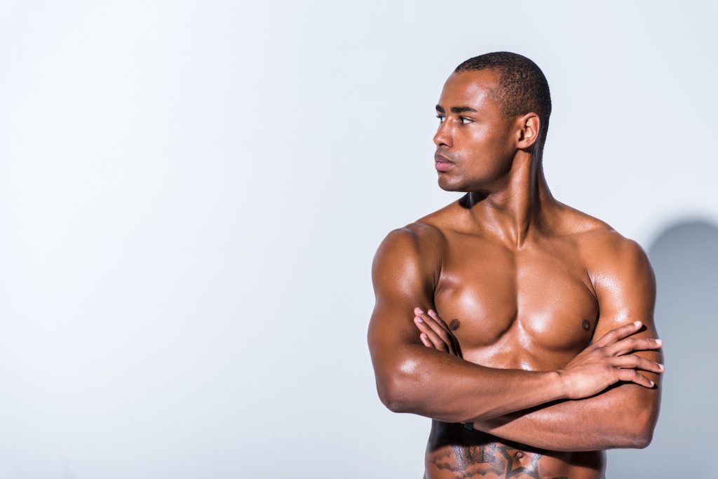 Shirtless male black model posing for the camera. Don't Discount the Power of Sexy Underwear: A Sexy Underwear Guide for Men