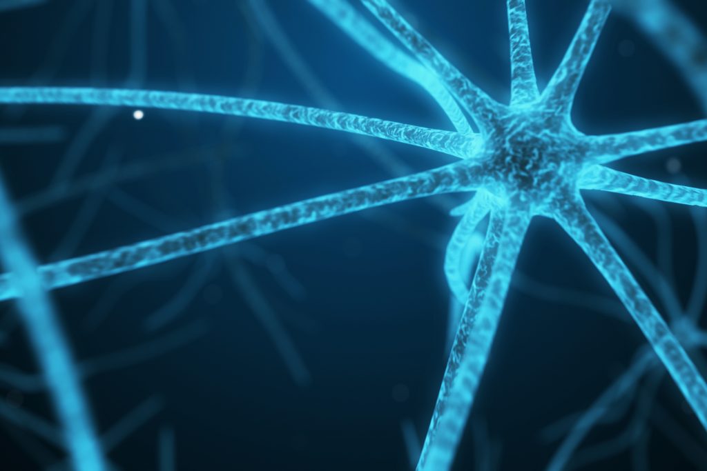 Computer generated image of a neuron. Deep Healing from the Transformative Power of Male Sensual Erotic Massage